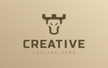 Bull Fortress Logo Design Template