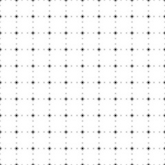 Square seamless background pattern from black main road signs are different sizes and opacity. The pattern is evenly filled. Vector illustration on white background