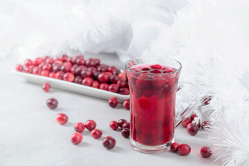 Tea with cranberries.