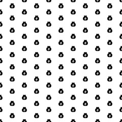 Square seamless background pattern from geometric shapes. The pattern is evenly filled with big black instant coffee symbols. Vector illustration on white background