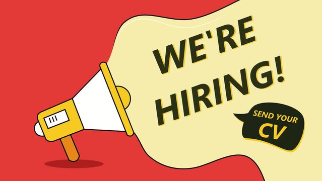 We are hiring! send your CV, with a megaphone