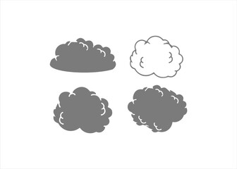 set smoke cloud logo design