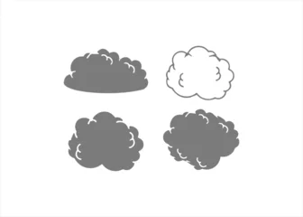 Fotobehang set smoke cloud logo design © Ferman Bagus Istuhri