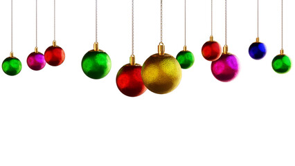 Colorful Christmas decorations, xmas ornaments. Png Transparent 8K illustration