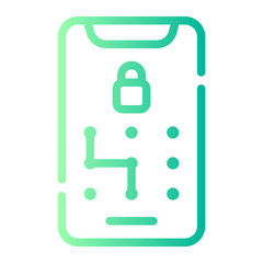 pattern lock gradient icon