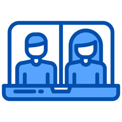 Video call filled outline icon