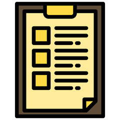Checklist filled outline icon