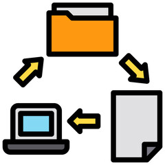 Share file filled outline icon