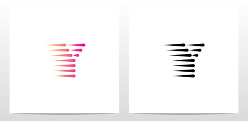 Horizontal Teardrop Shapes Letter Logo Design Y