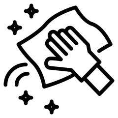 glove wash cleaning simple line icon