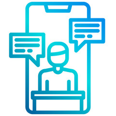 Video call outline icon