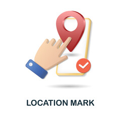 Location Mark icon. 3d illustration from feedback collection. Creative Location Mark 3d icon for web design, templates, infographics and more