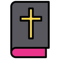 Bible filled outline icon