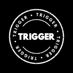 Trigger text stamp, concept background