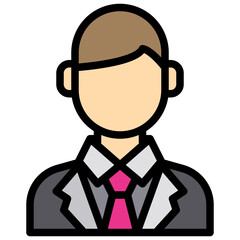 Groom filled outline icon