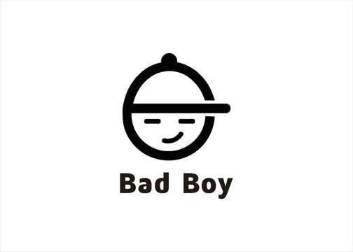 bad boy logo hat face