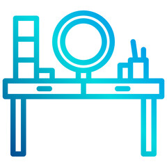 Make up table outline icon