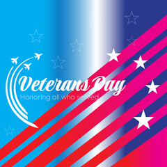Background veteran day.Veterans day poster or cover design template. Vector illustration