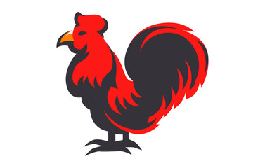 Red Rooster Farm Logo Design Template