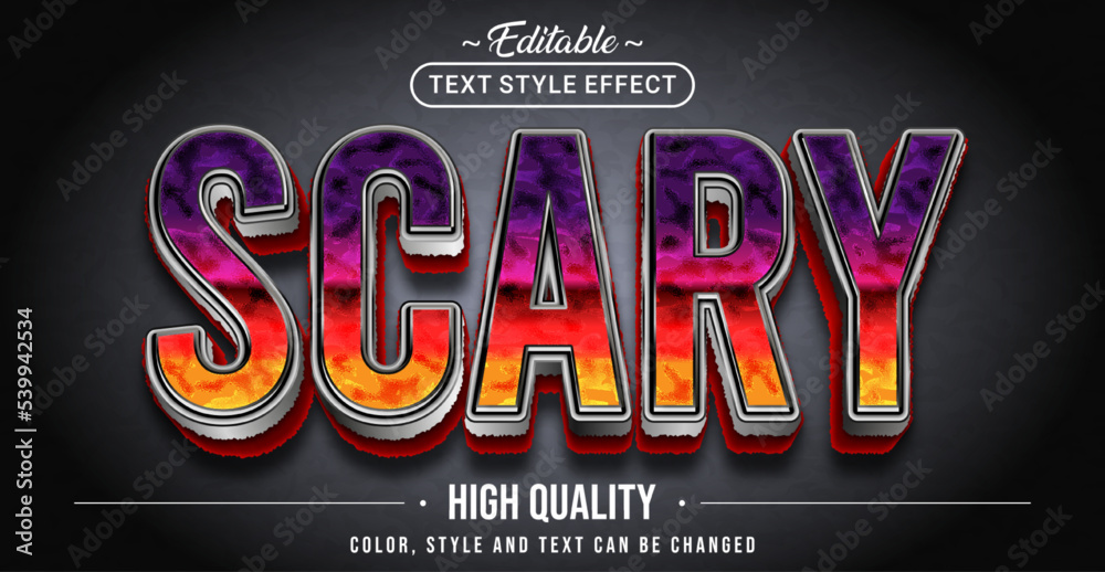 Poster Editable text style effect - Scary text style theme.