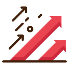 arrow target graph success flat icon