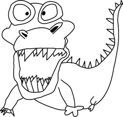 Illustration vector graphic of sketch made by a child, fit for coloring book, design resources 