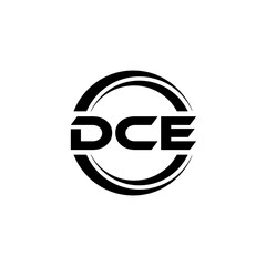DCE letter logo design with white background in illustrator, vector logo modern alphabet font overlap style. calligraphy designs for logo, Poster, Invitation, etc.