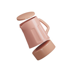 Isolated 3d hot water flask icon