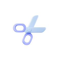 3D Scissor icon 3d render illustration