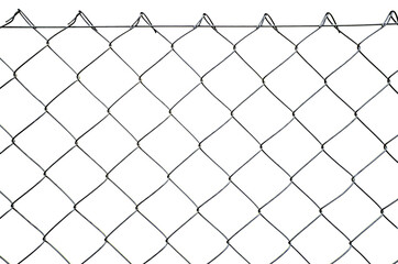 wire fence. seamless chain link fence. industrial fence on transparent isolated background
