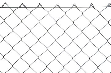 wire fence. seamless chain link fence. industrial fence on transparent isolated background
