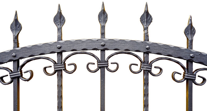 Wrought Iron Fence on transparent background png
