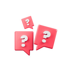 Question mark icon isolated 3d render illustration