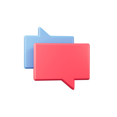 Fototapeta premium Chat message notification icon isolated 3d render illustration