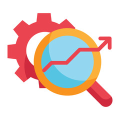 data analytics report business organization icon flat icon