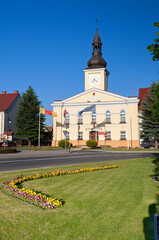 Fototapeta na wymiar Town hall in Babimost, Lubusz Voivodeship, Poland 