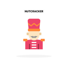Nutcracker flat icon. Vector illustration on white background. Can used for digital product, presentation, UI and many more.