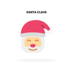 Santa Claus flat icon. Vector illustration on white background. Can used for digital product, presentation, UI and many more.