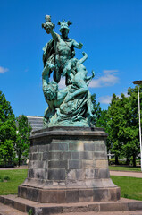 Sculpture of Perseus and Andromeda. Poznan, Greater Poland Voivodeship, Poland.