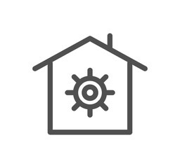 Real estate icon outline and linear vector.
