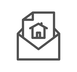 Real estate icon outline and linear vector.
