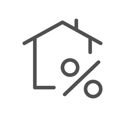 Real estate icon outline and linear vector.
