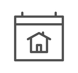 Real estate icon outline and linear vector.
