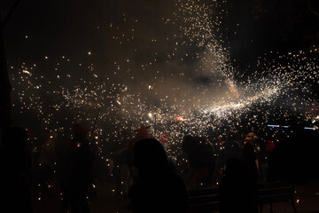 fireworks in the city