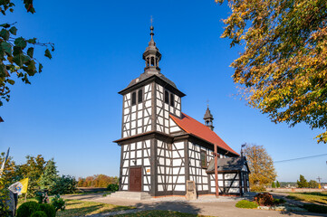 St. Florian's Church in Jedlec, Greater Poland Voivodeship, Poland - obrazy, fototapety, plakaty