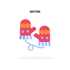 Mitten flat icon. Vector illustration on white background. Can used for digital product, presentation, UI and many more.