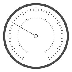 Circular measurement performance meter icons. Speed meter, pressure gauge and other.