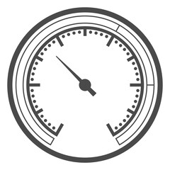 Circular measurement performance meter icons. Speed meter, pressure gauge and other.