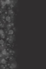 black and grey bokeh lights background with free space, black friday backdrop