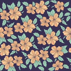 Möbelaufkleber Swamless floral vintage vector pattern © Kateryna